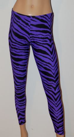 Purple Zebra Leggings - Bskinz